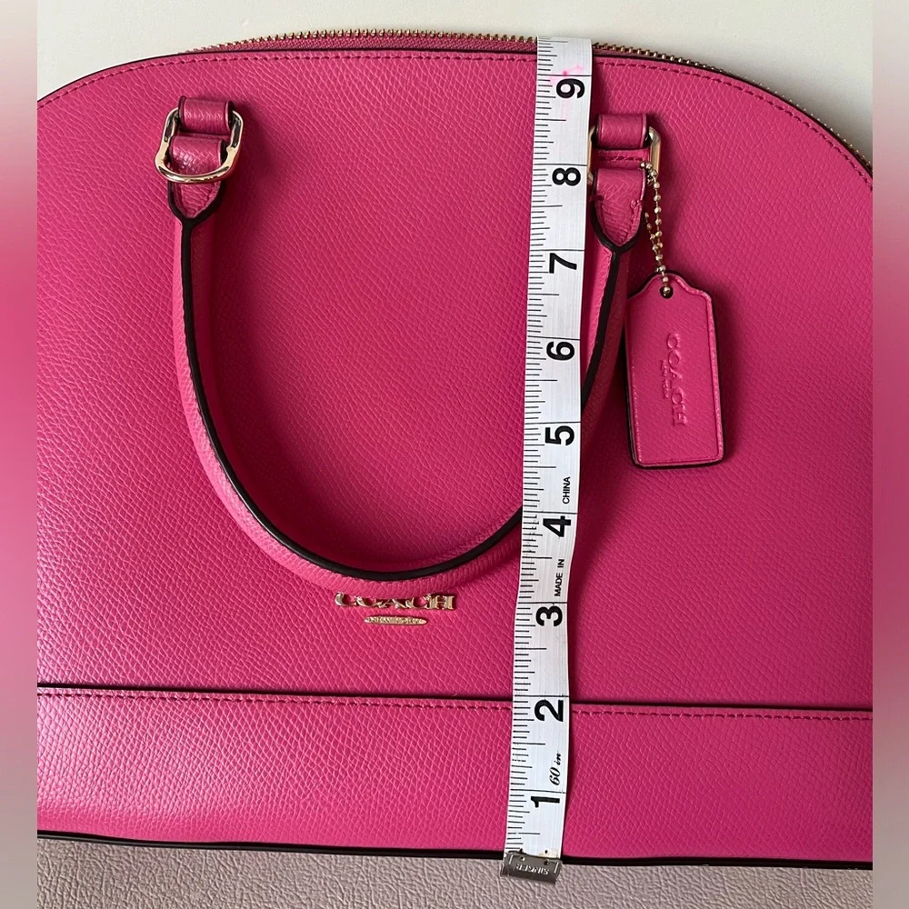 Coach Sierra Satchel Hot Pink Leather Crossbody Shoulder Bag Medium